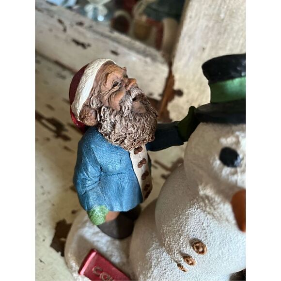 Tom Clark Cairn Christmas 1998 Figurine Vintage Marked Gnome Snowman Rabbit - Picture 2 of 10